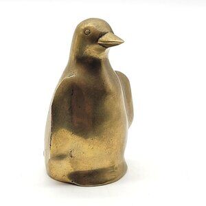 RARE Vintage Brass Penguin Bell Figurine Mid Century Modern MCM Collect Estate
